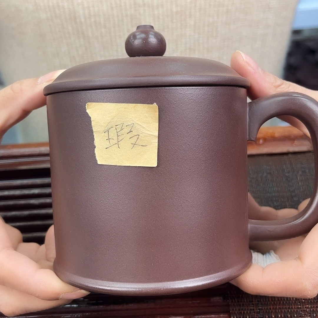 宜兴原矿紫砂全手工盖杯