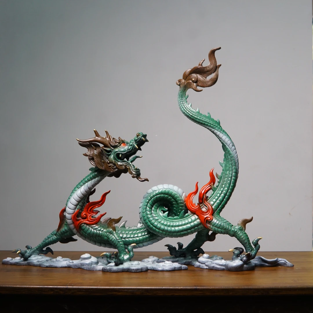 《青龙》四灵圣兽之东方青龙/纯手工精美纯铜桌面摆件桌面玄关摆件