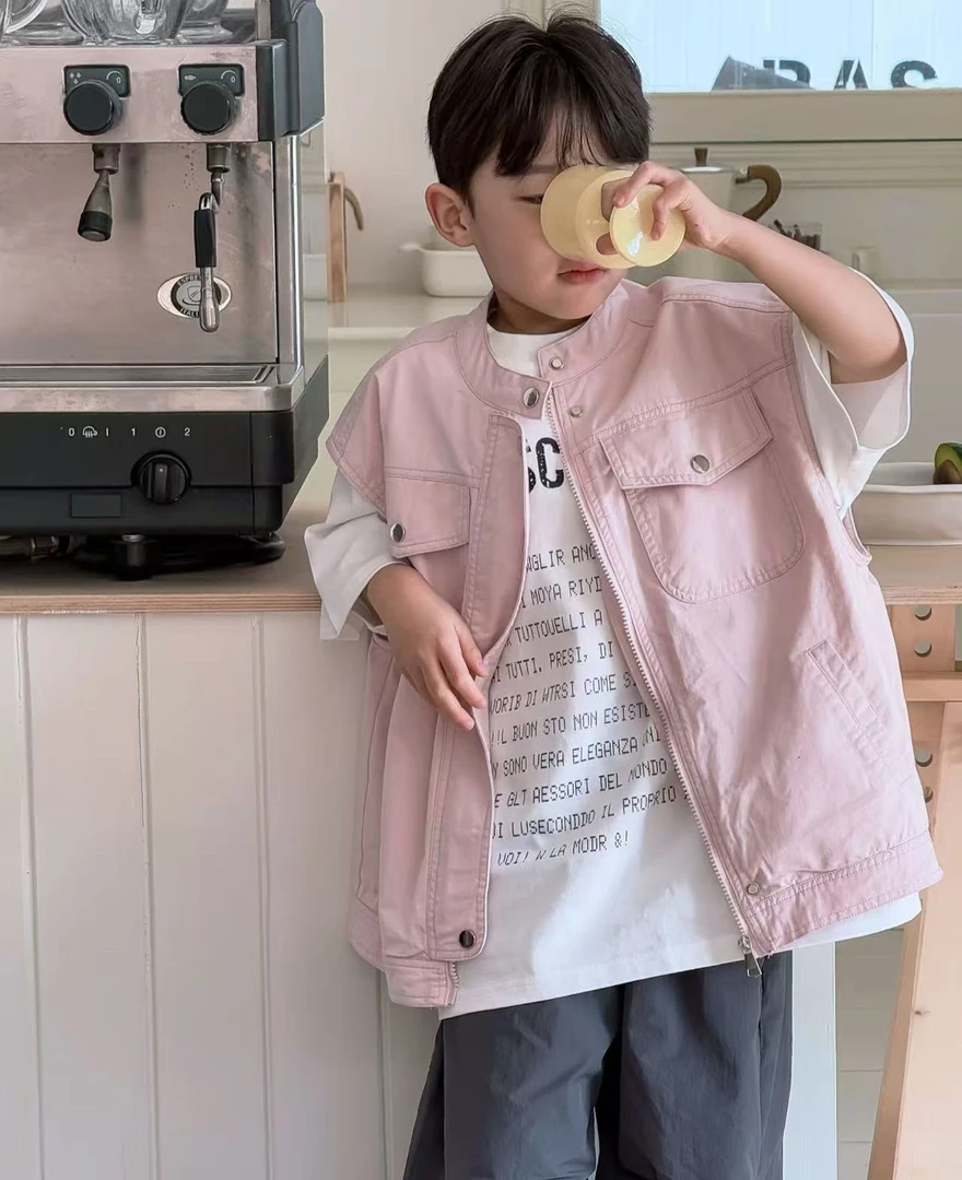 2025儿童马甲牛仔童装时尚春夏链接款