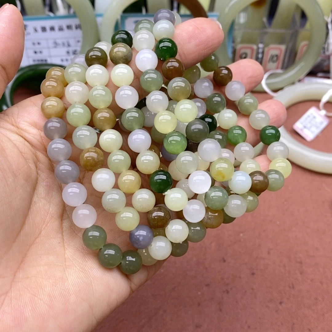 和田玉未镶嵌手串卡8