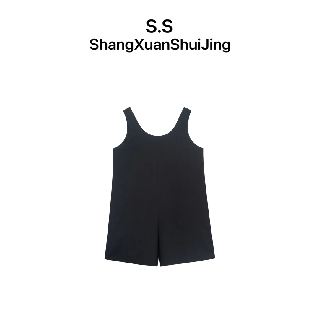 上玄水镜& 【浅月】品牌设计师女装 时尚百搭连体背带裤 K25222495