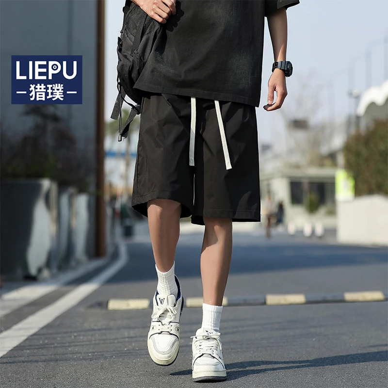 猎璞冰丝裤子男夏季潮牌宽松薄款休闲短裤2025新款外穿运动五分裤