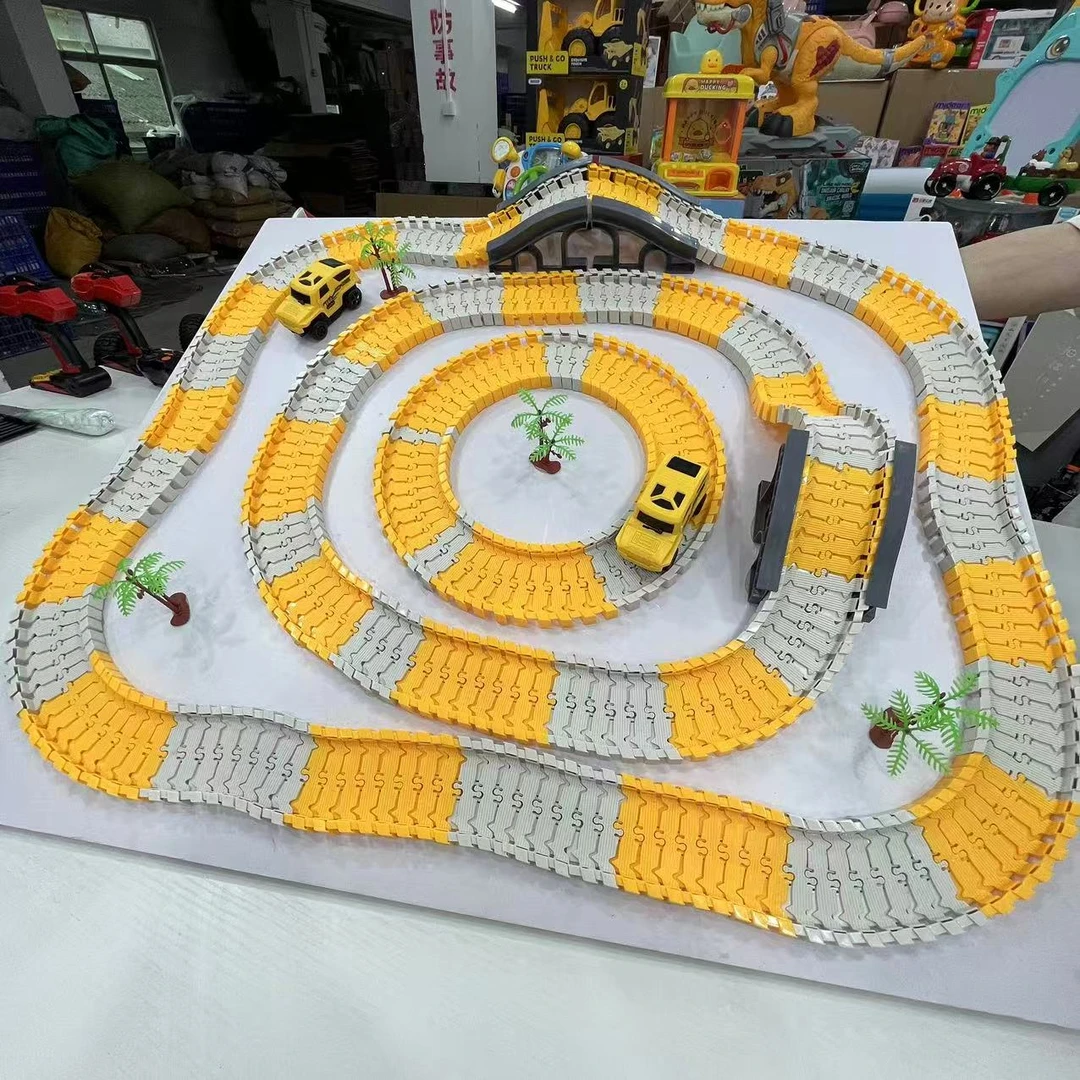 a133件套百变轨道车拼装儿童玩具益智【场景为多套，买多套更好玩】