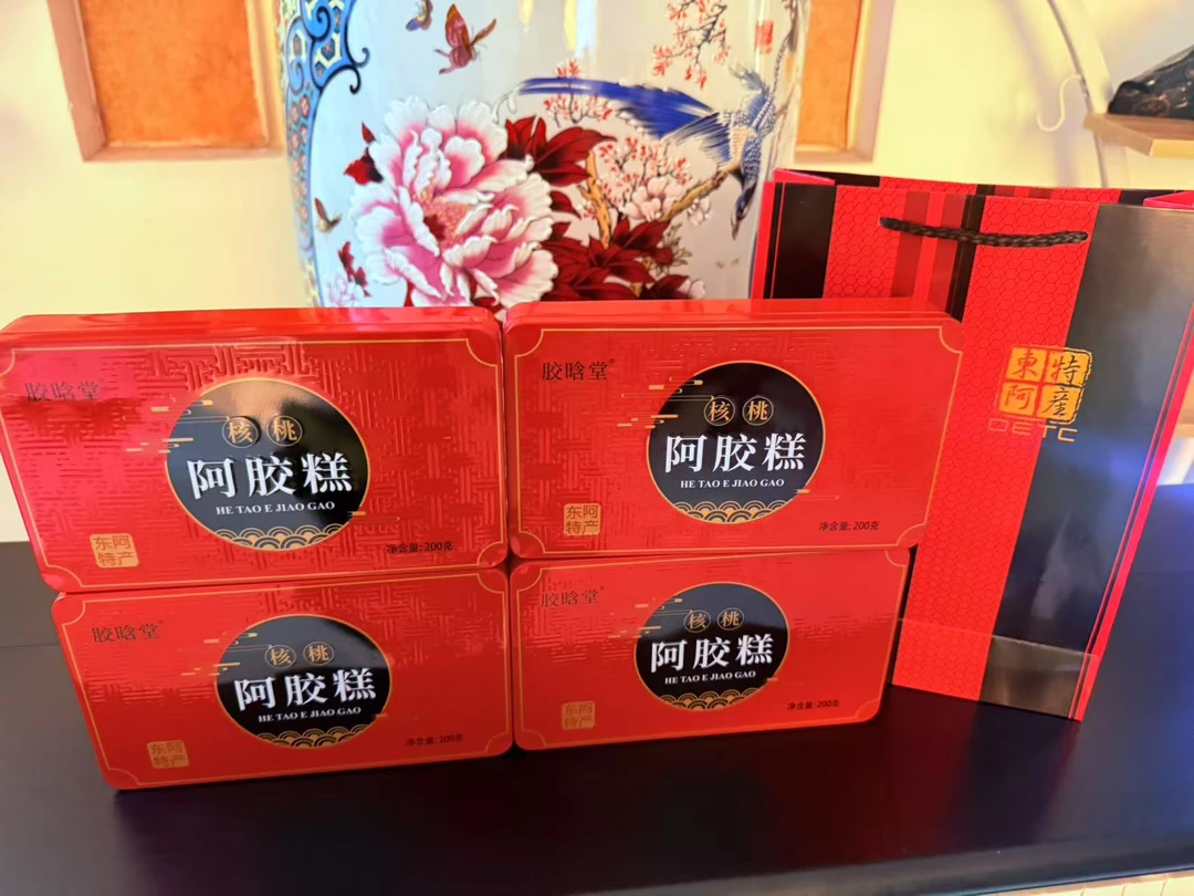 山东东阿古法熬制阿胶糕开袋即食食品--