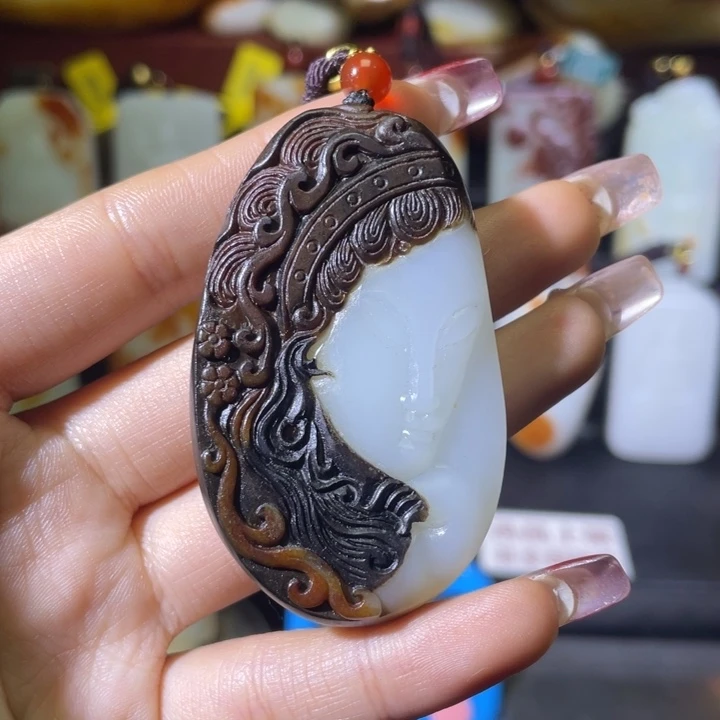 和田玉挂件未镶嵌长****。