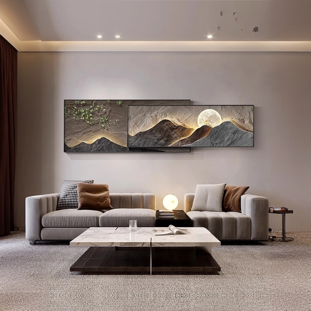 【画为峰】现代轻奢客厅装饰画高级感背有靠山壁画沙发背景墙面挂画
