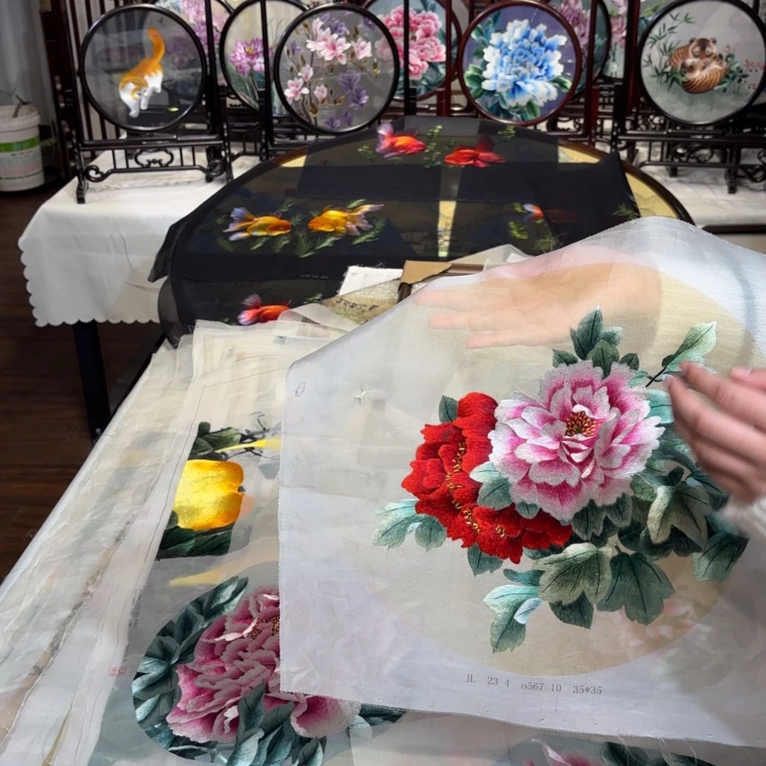 织绣纯手工非遗苏绣绣片