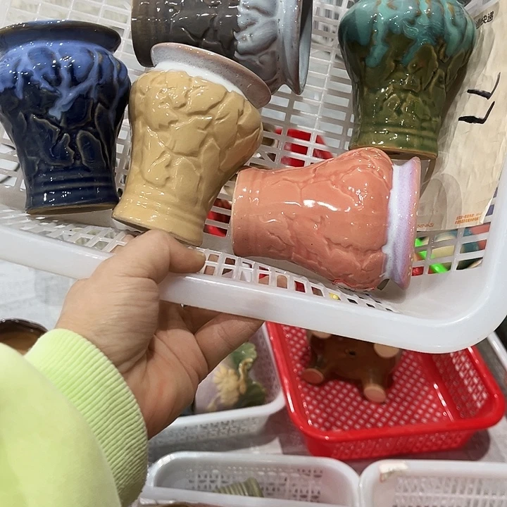 瓷片花盆多肉植物艺术品