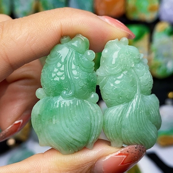 定制翡翠未镶嵌翡翠A货一物一证一对