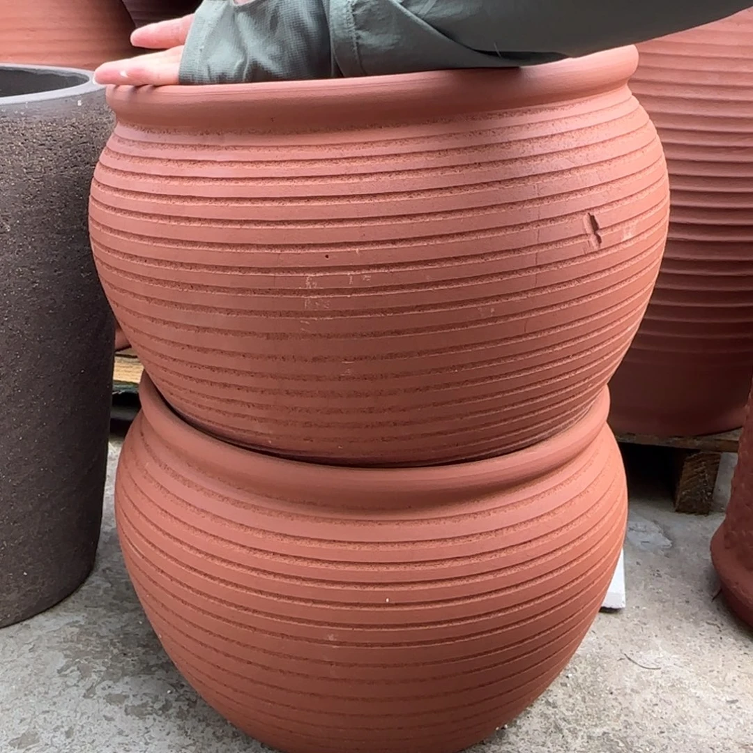 紫砂花盆口40高30宜兴紫砂瑕疵粗糙
