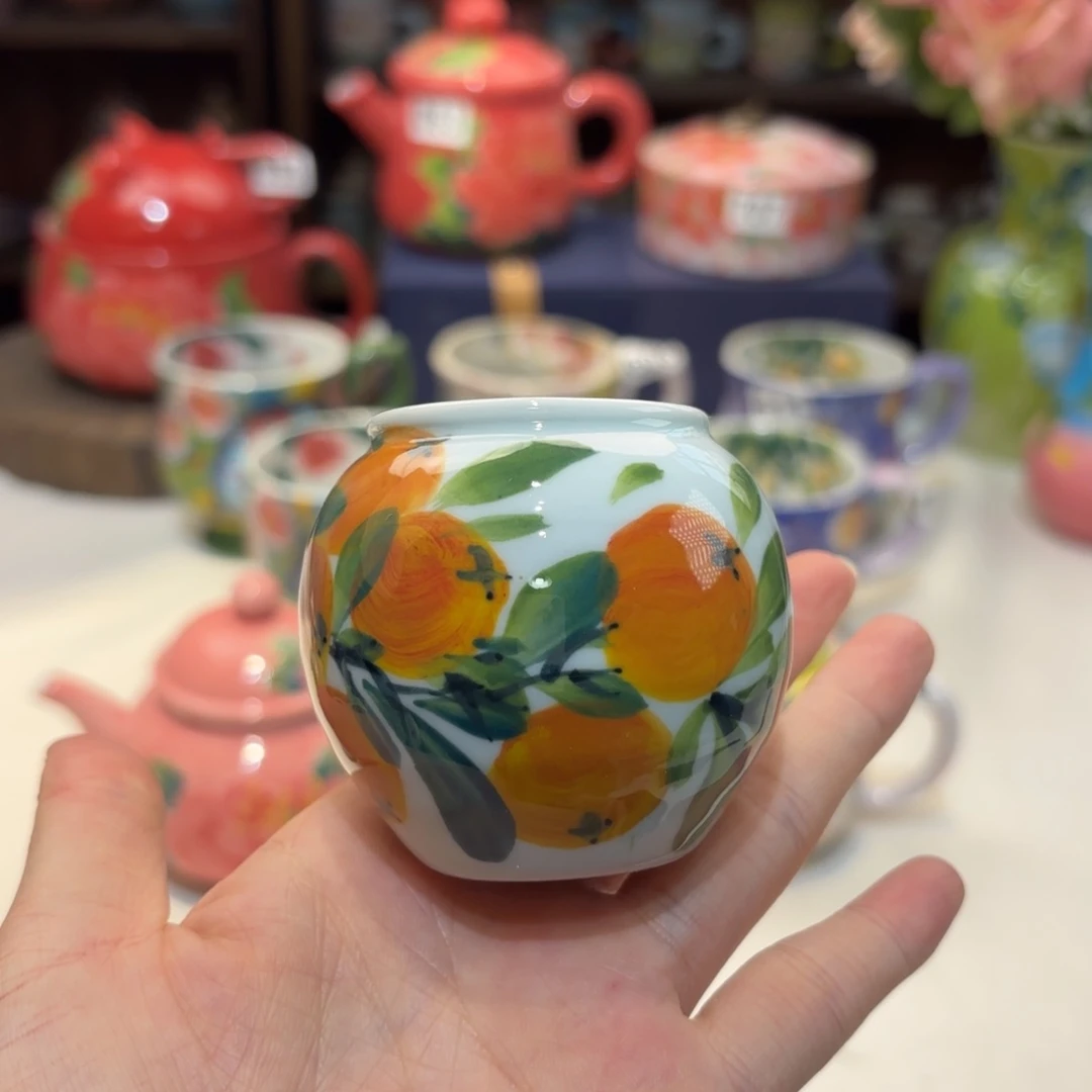 景德镇手绘高温釉下彩陶瓷茶具
