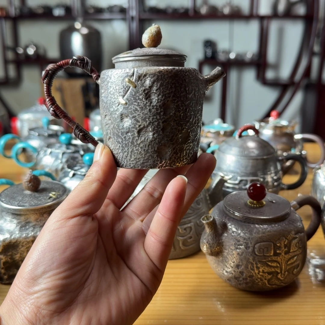 ****云足银999纯手工泡茶壶假一赔十