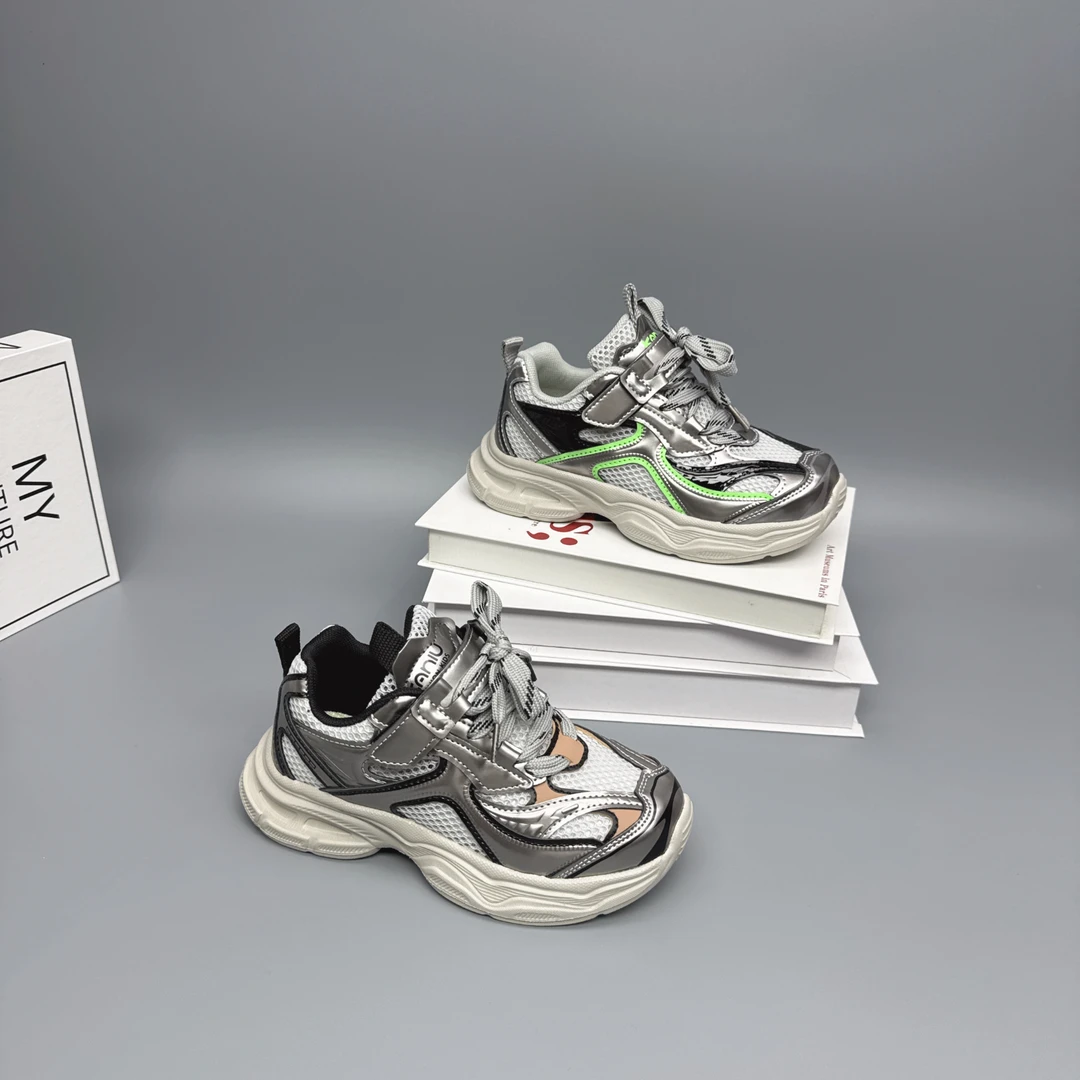 单网夏季老爹鞋男童软底女童时尚透气网面潮鞋 2565