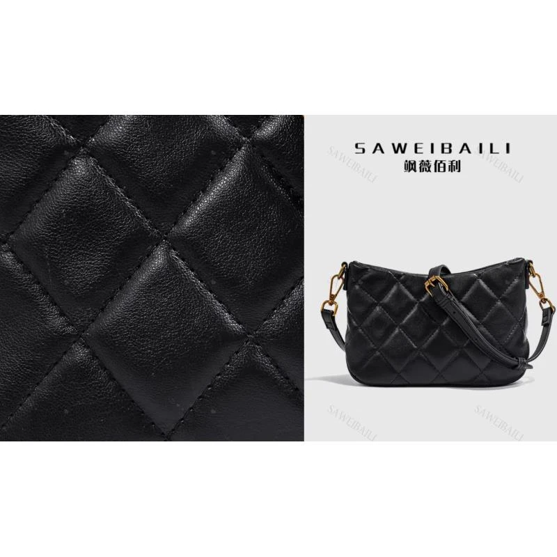 SAWEIBAILI新款轻奢菱格单肩包-90041