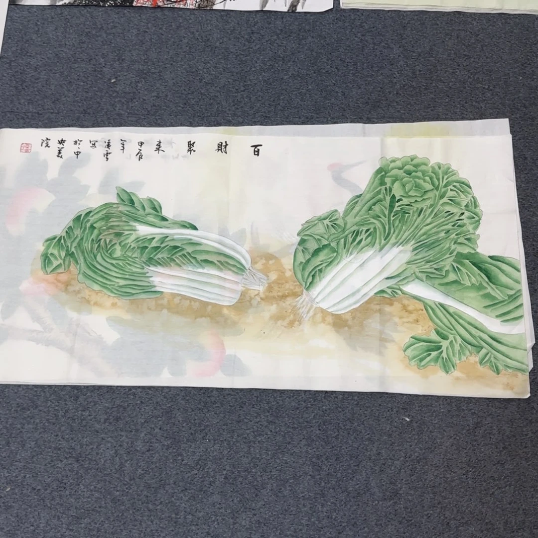 国画尺寸50X100手绘作品