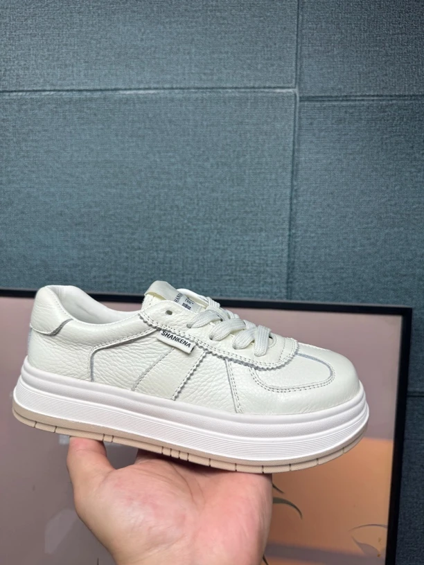 新款百搭头层牛皮小白鞋软底软面女鞋百搭小白鞋3687