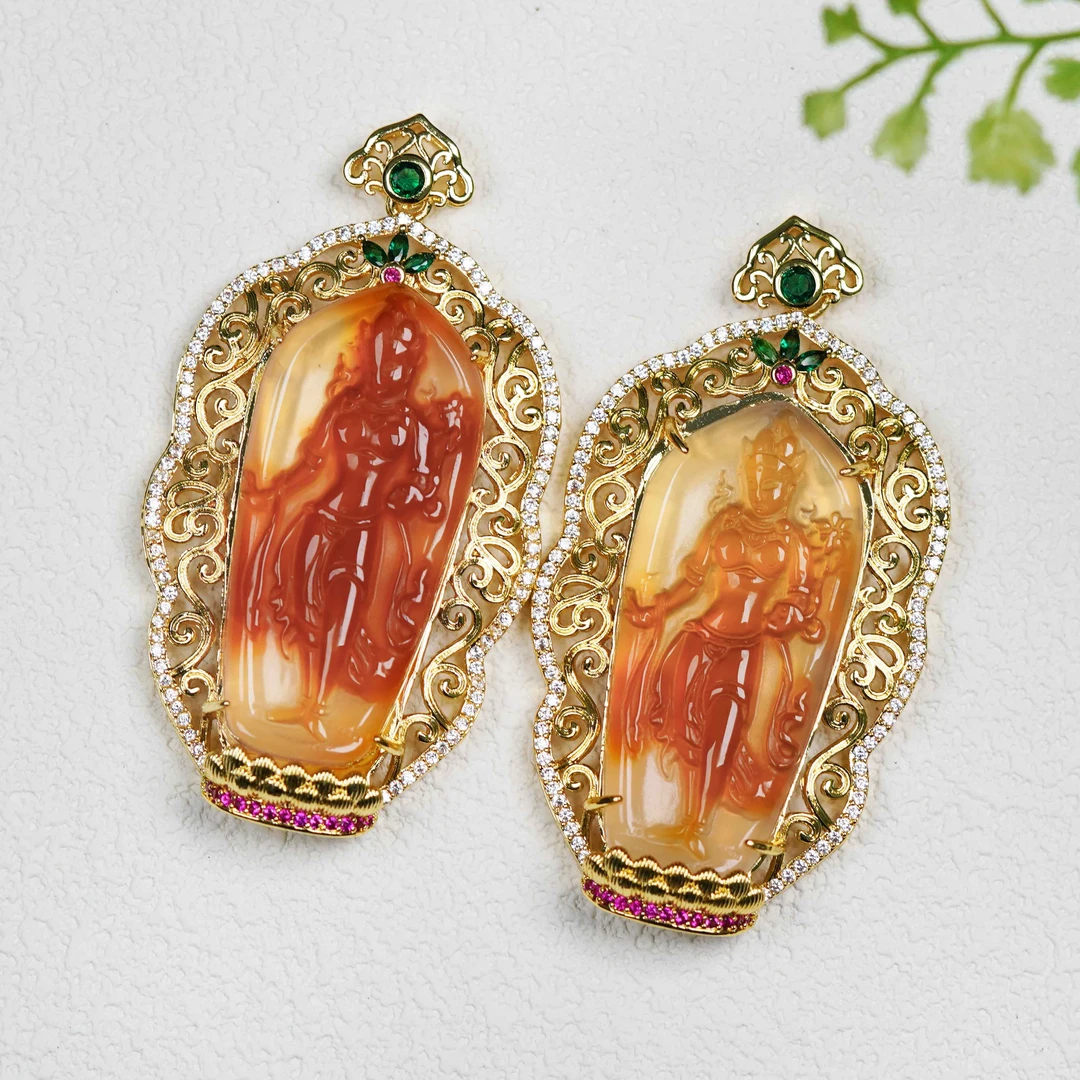 天然玉石保真 热款DMH04-2 时尚甄选款 豪镶吊坠 多样性发其一