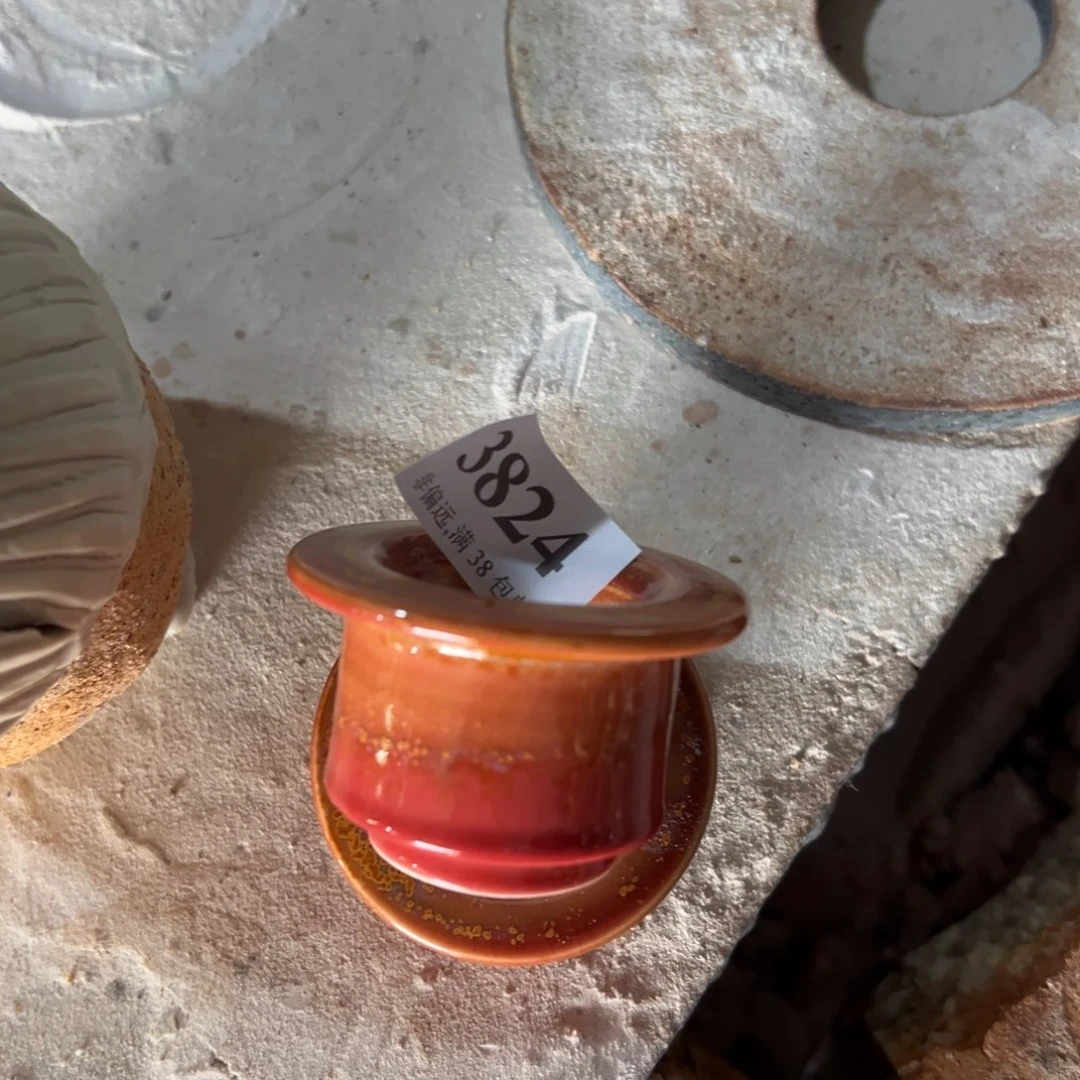 红陶一***子景德镇手工花盆