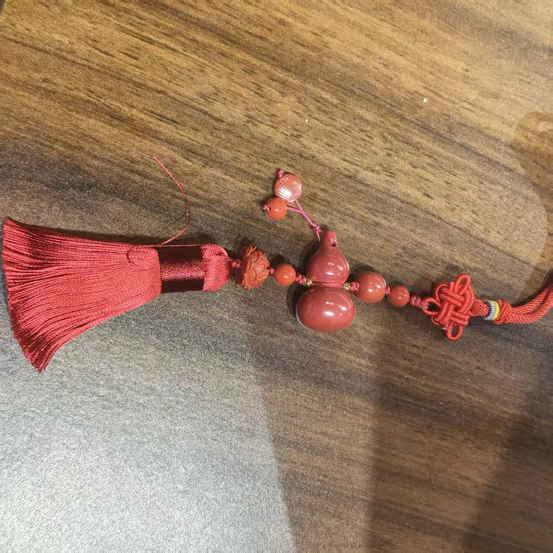 含辰砂工艺品葫芦朱砂水飞砂挂件