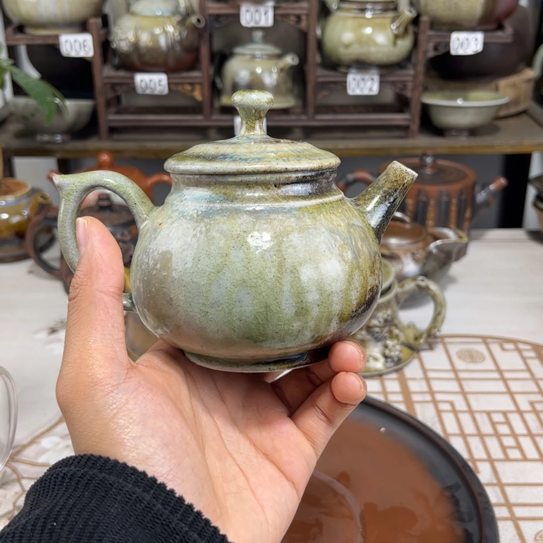 260cc白泥柴烧潘壶，古法传承裸坯柴烧