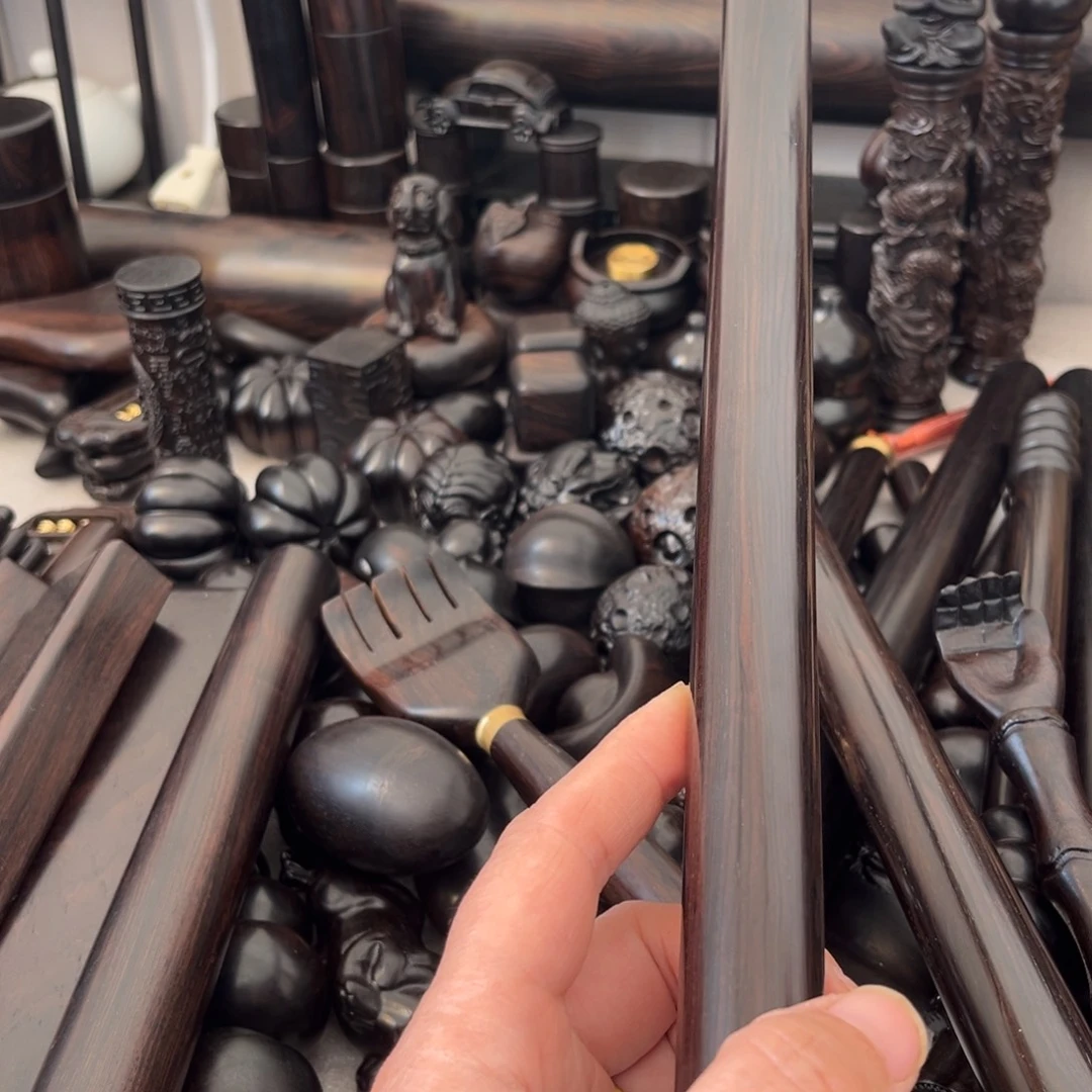 风***清黑酸枝木类紫光檀40公分细棍1根