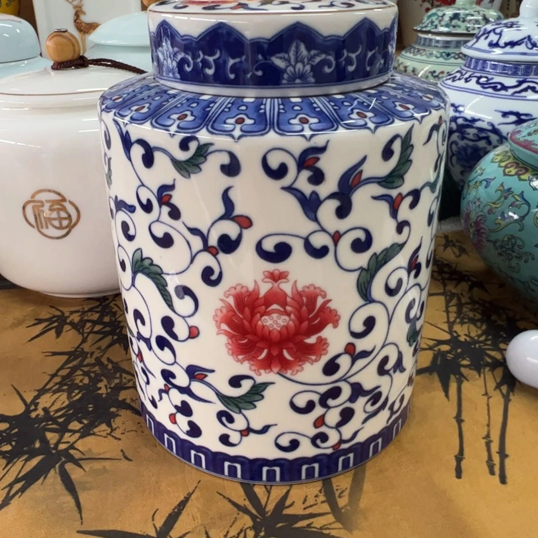 家用陶瓷茶叶罐储物罐