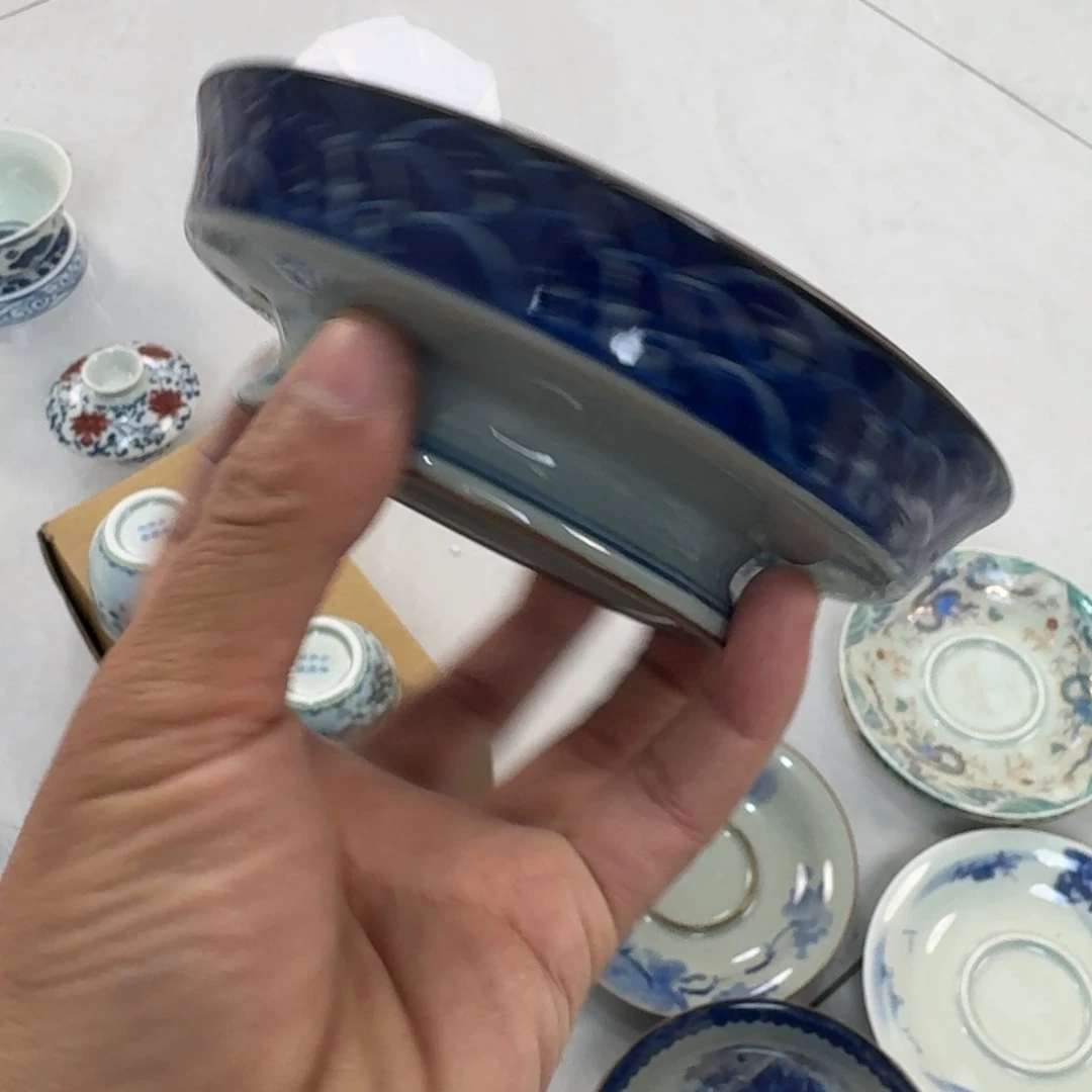 人***婷陶摆件老陶泥千里江山高足壶承拍一发二