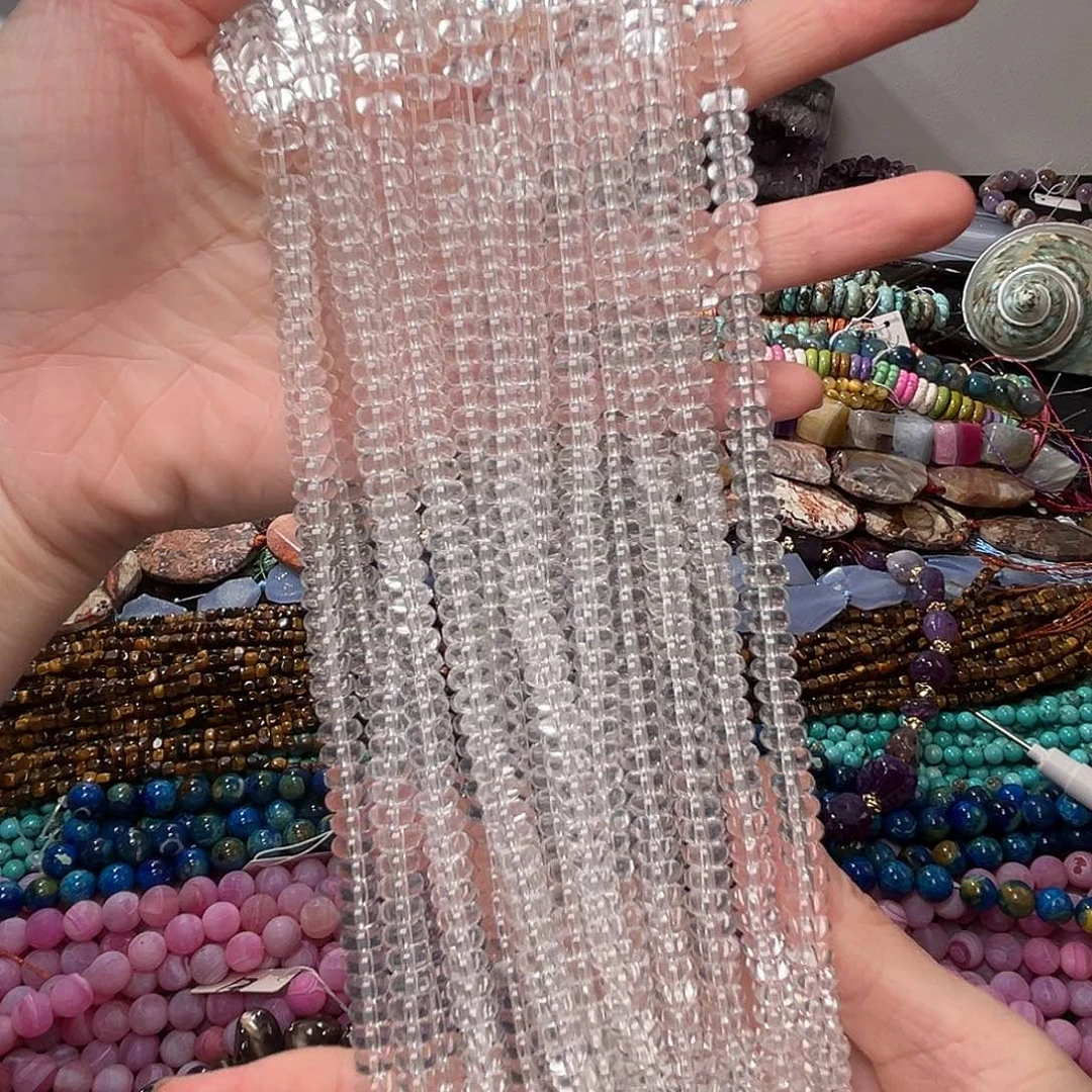 玛瑙/玉髓合金珠宝半成品C432白水晶隔片6/拍一发三