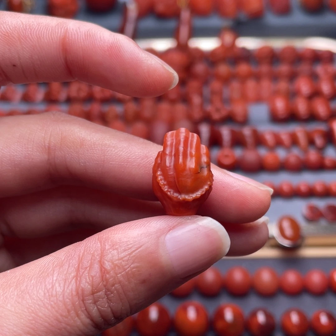南红玛瑙未镶嵌其他W12➕瓦西柿子红佛手配饰柔光
