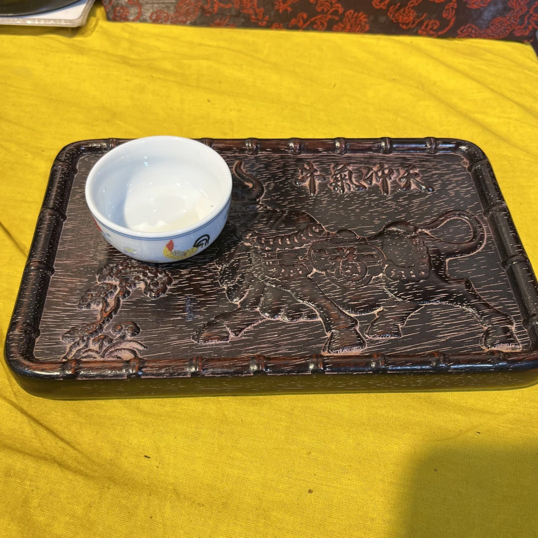 手工艺非遗【长方形牛气冲天茶盘】带杯随意发一个