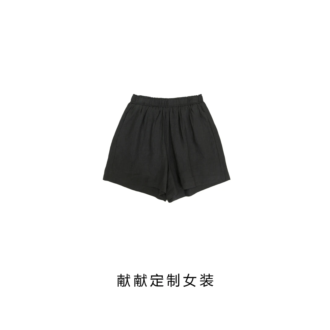 “高端显瘦” 全亚麻细纱质感取胜  强烈推荐亚麻短裤 24-132