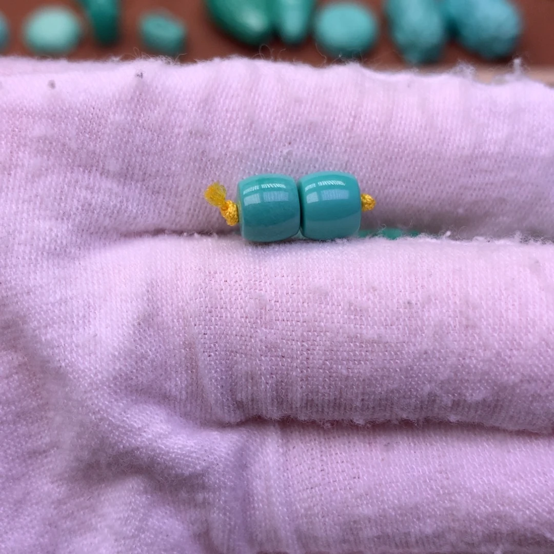 原生态散珠配珠直切一对卡7