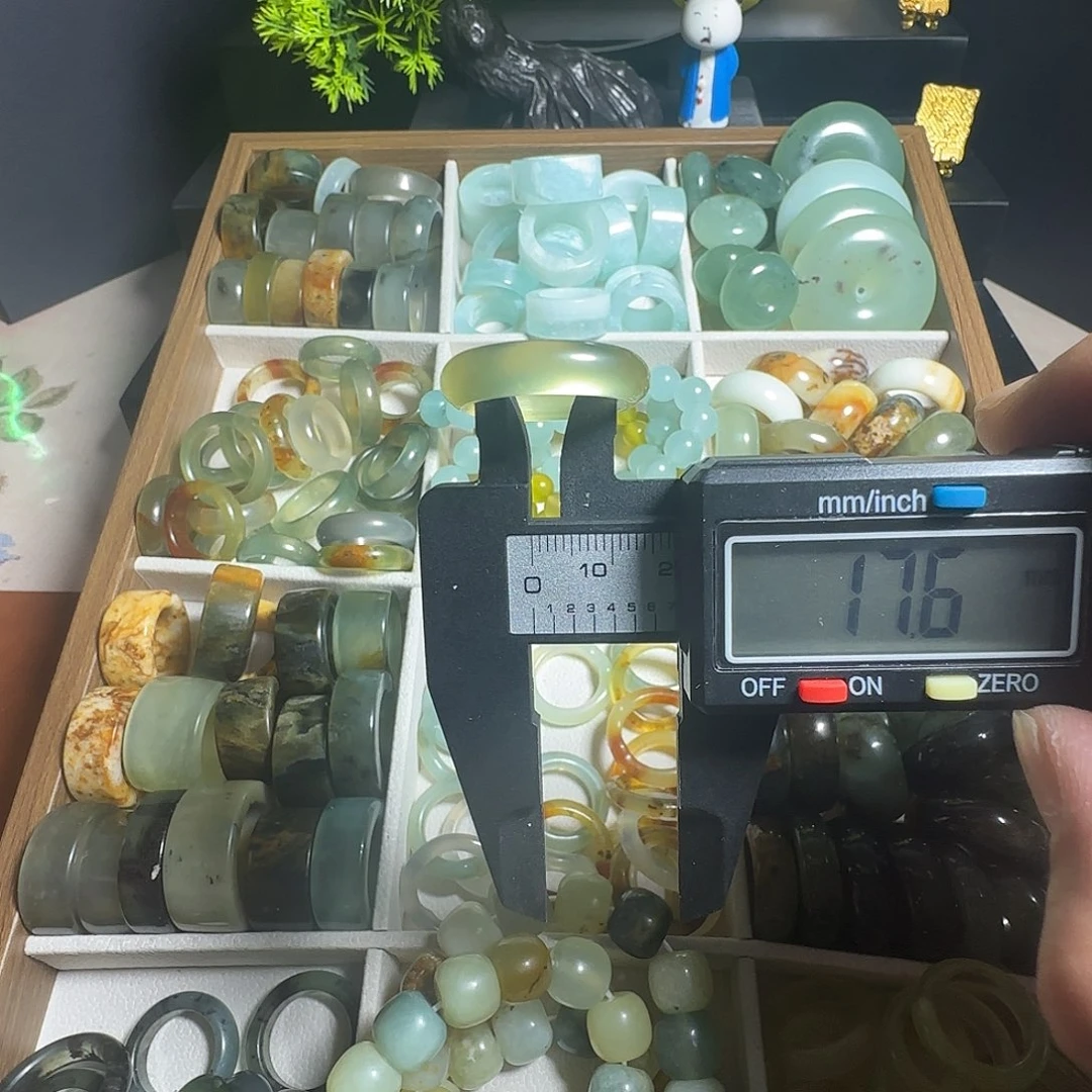 蛇纹石玉未镶嵌戒指9