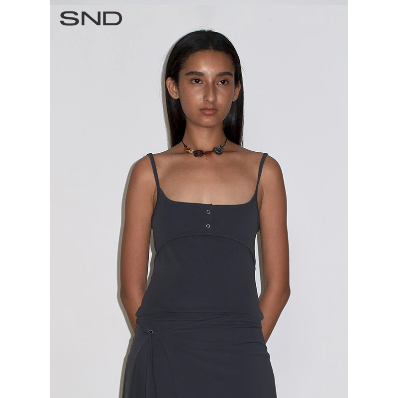 【DEMODEMODE 设计师品牌】SND SS25 复古运动裸感假两件吊带女款