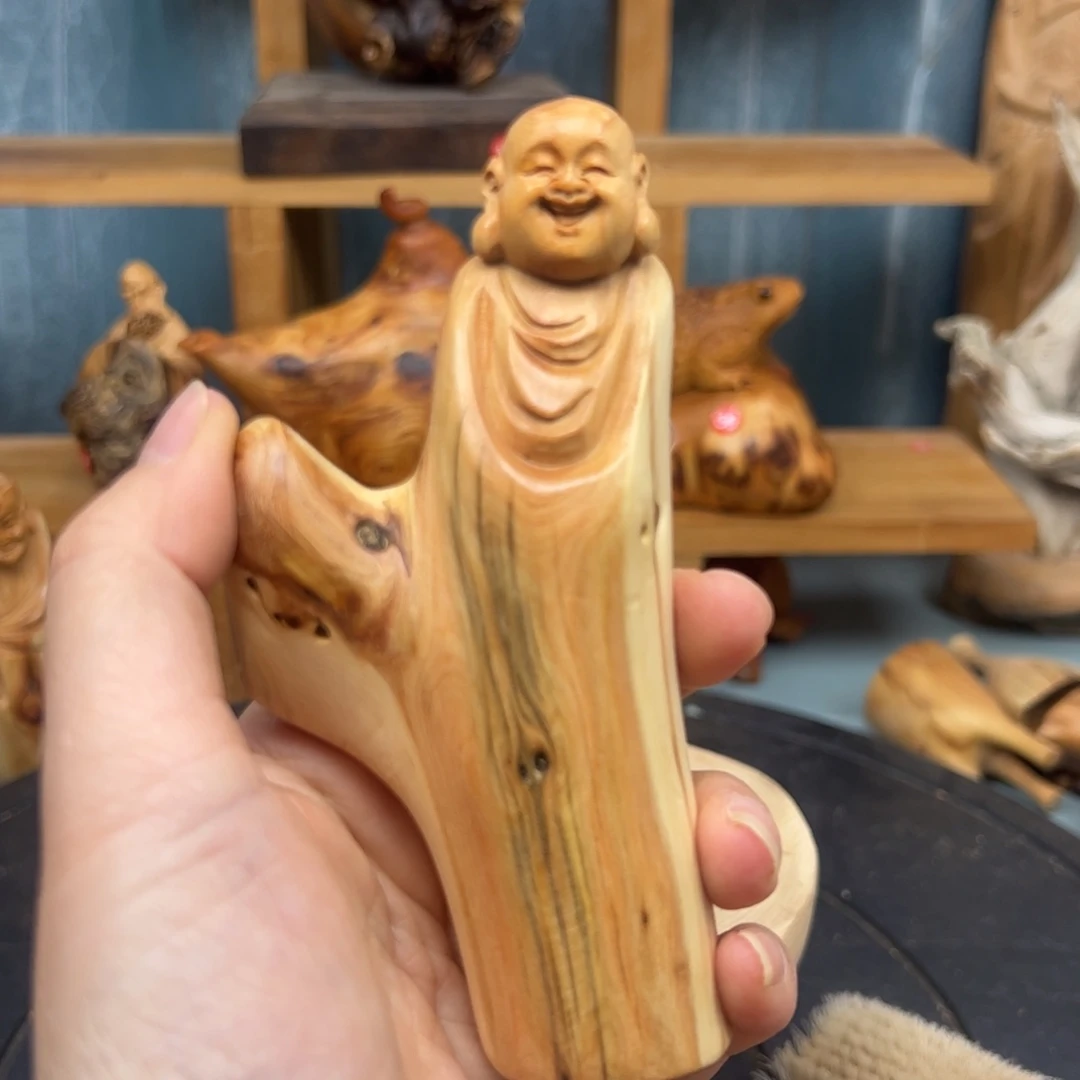 木崖柏木摆件手把件