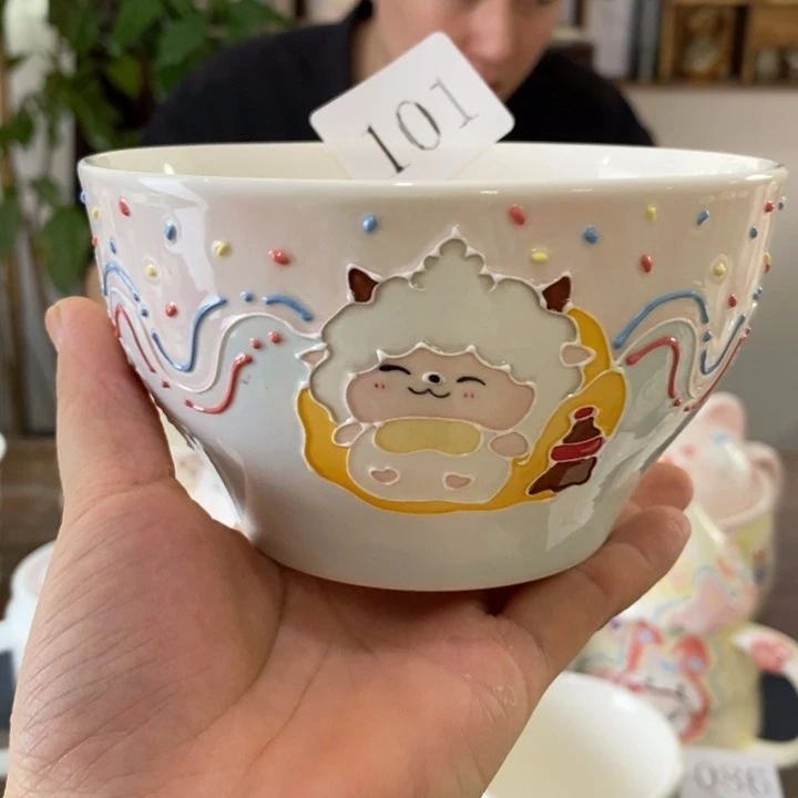 瓷片景德镇釉下彩手绘