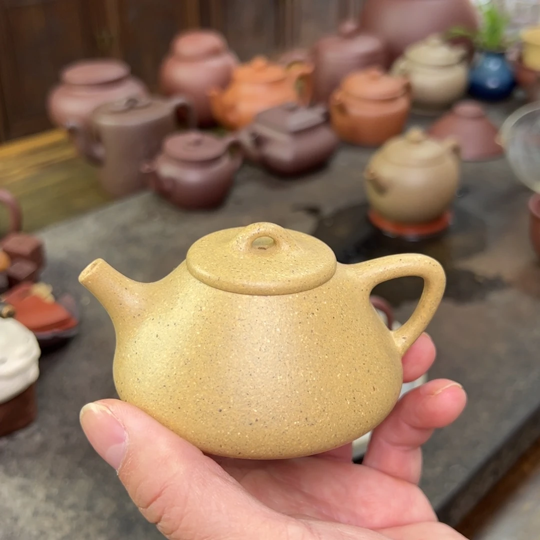 茶壶紫砂墨绿呢子冶