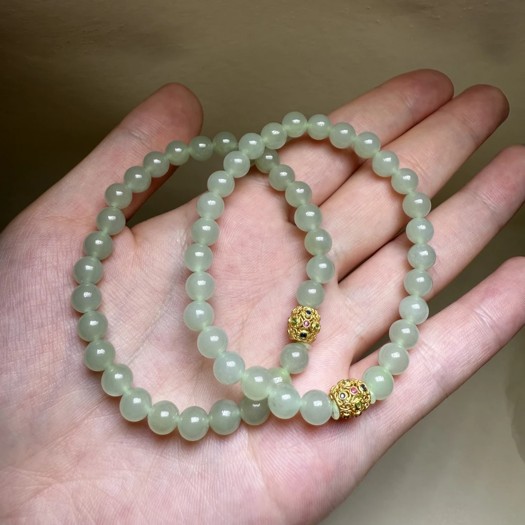 【阿铸严选】01 Z09378-和田玉手串-多样性发一件-5mm