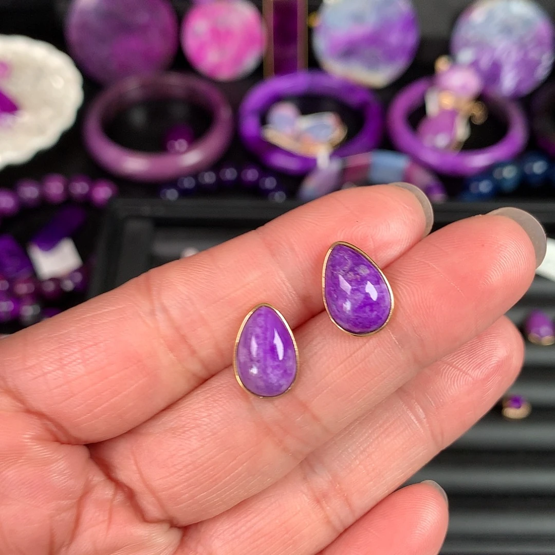 苏纪石（舒俱来）未镶嵌耳钉