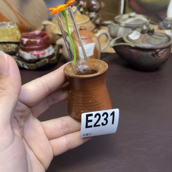 木村黄微堂备前烧作品可插花可当盖置