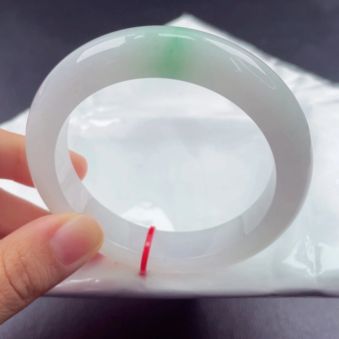 翡翠未镶嵌手镯5758正圈