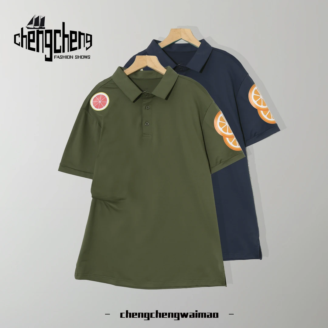 【特价】简约Polo领时尚男女同款百搭夏休闲韩版宽松字母设计感N364