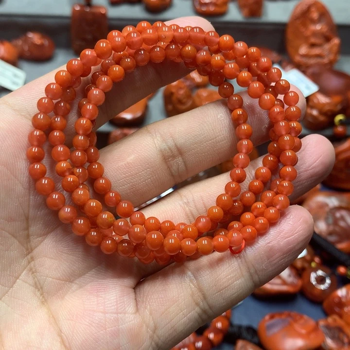 手串未镶嵌南红玛瑙4mm+