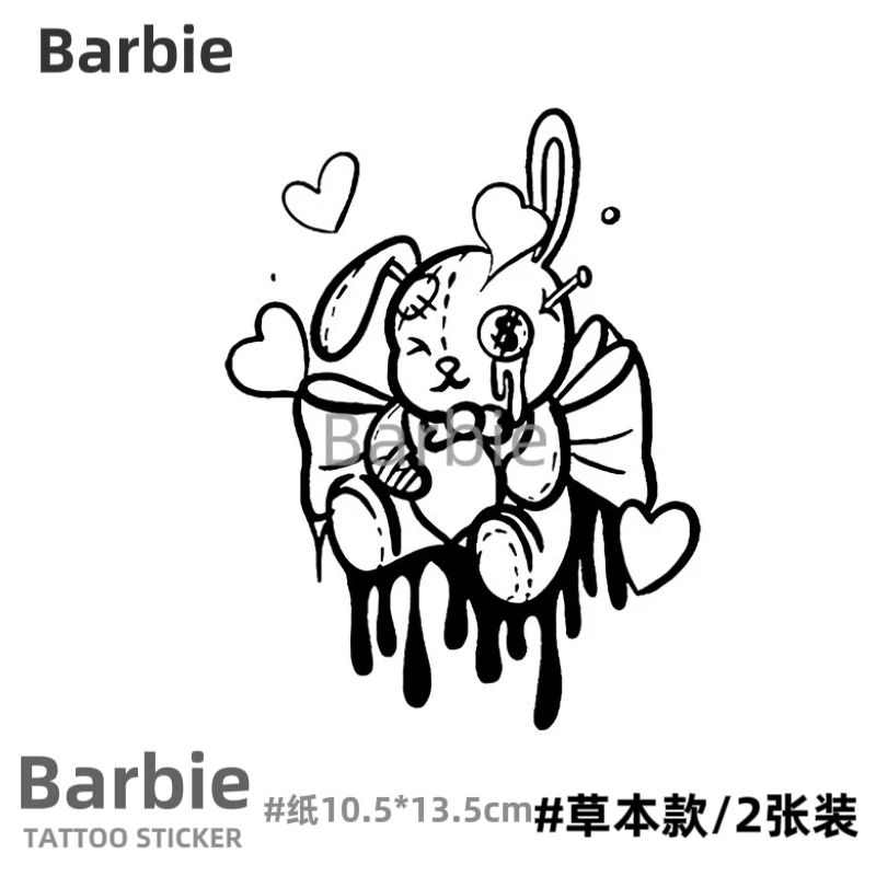 Brabie 爱心小兔子 果汁草本原创卡通纹身贴
