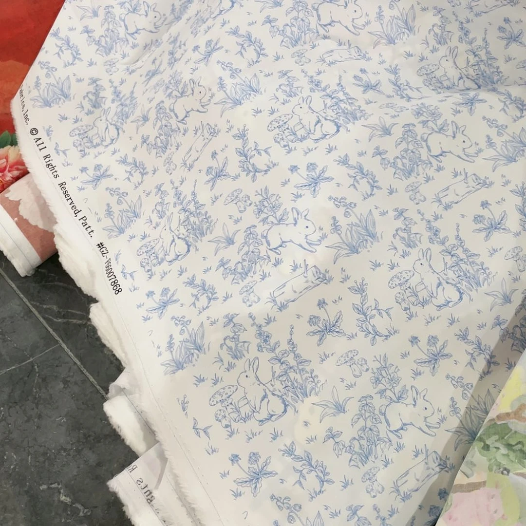 是**呀一米价纯棉50支加密细斜纹1.5米宽果子布艺地卷