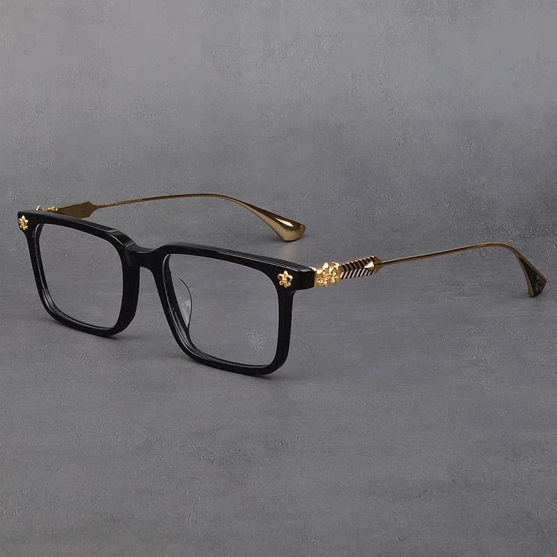 克罗新款板材超轻痞帅防辐射平光潮流方框辐射定制成品光学镜手工