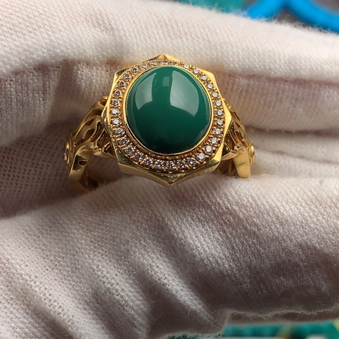 绿松石18K金镶嵌绿松石