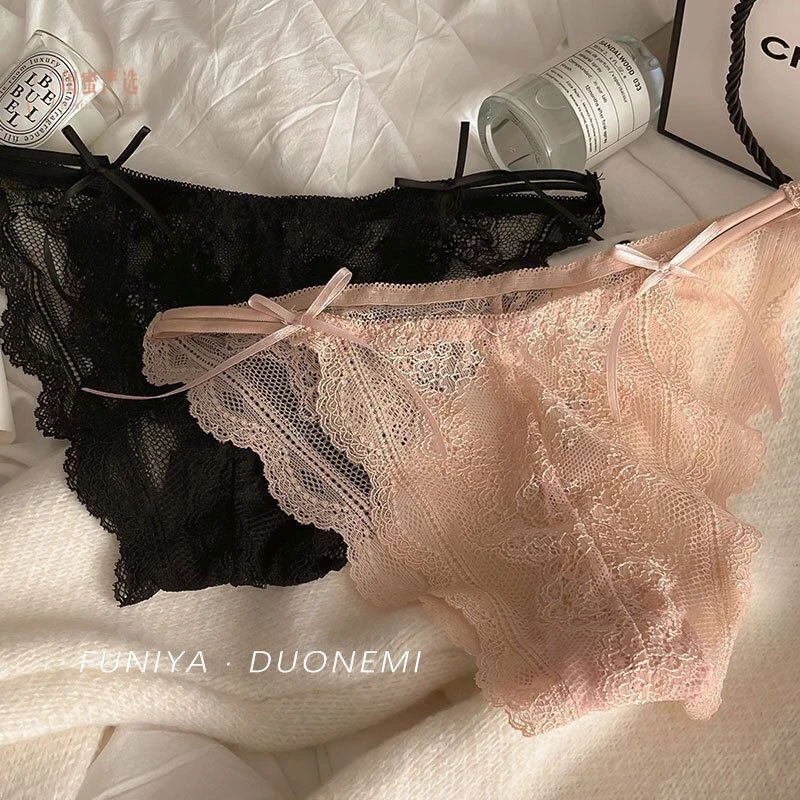 夏季薄款网纱蕾丝女士内裤低腰少女甜美诱惑性感纯欲欧若风三角内