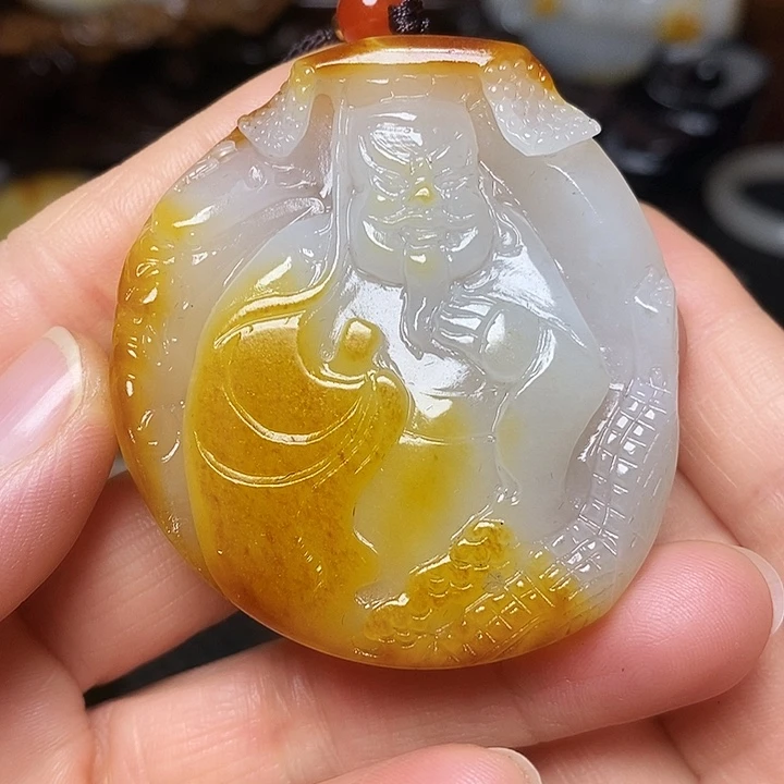 宝***婵和田玉未镶嵌车挂