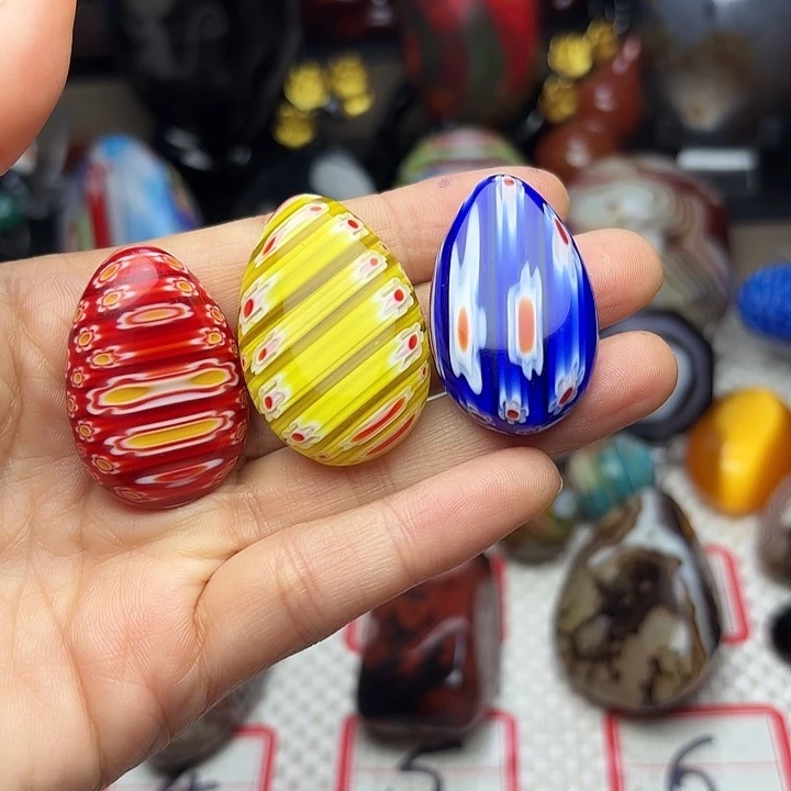 毛***虫玛瑙/玉髓未镶嵌珠宝半成品